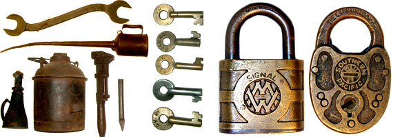 Railroad Locks, Keys, & Tools