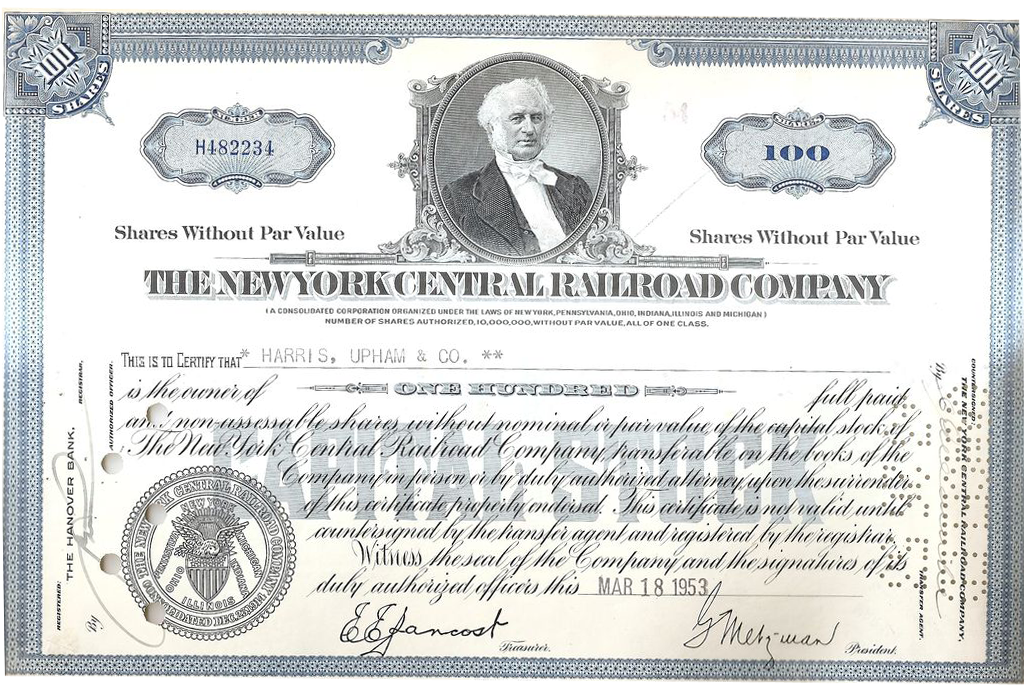 Antique Railroad Stock Certificates Values Antique Railroad Memorabilia